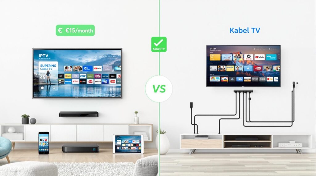 IPTV kopen versus kabel TV vergelijking - IPTV Abonnement 4K